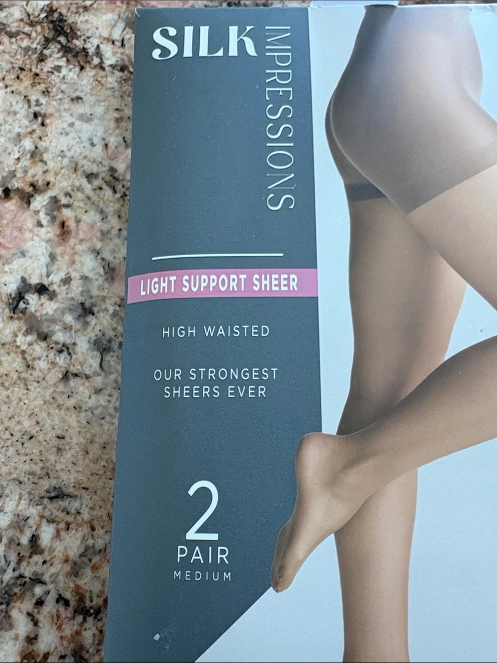 Impressions Sheer Light Support High-Waisted Tights - Coffee Bean